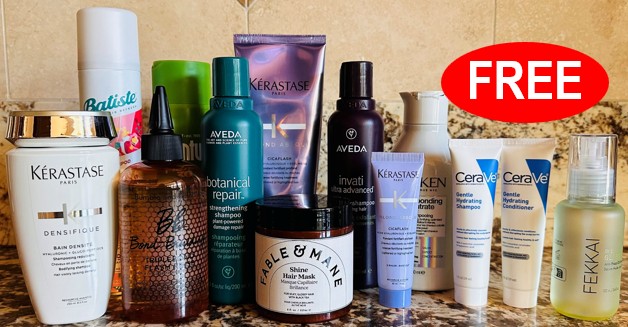free shampoo conditioner hair products