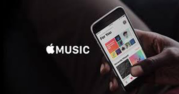 Apple Music holding iPhone