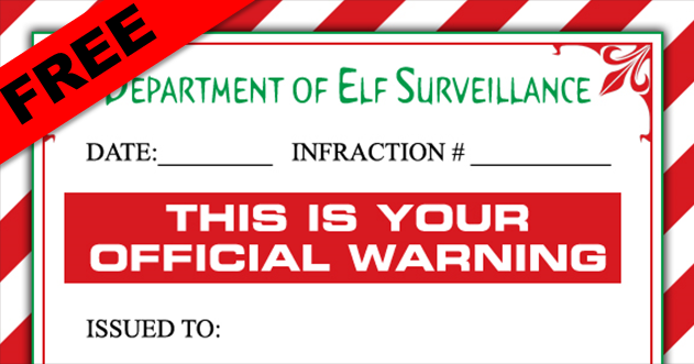 FREE Elf Surveillance Warning Letter