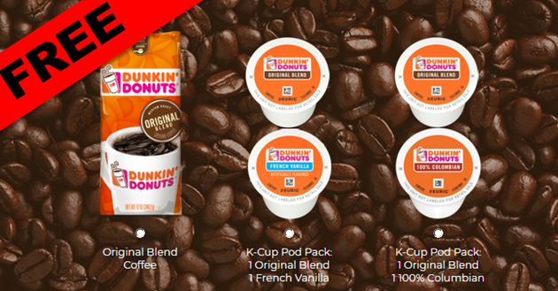 FREE Dunkin Donuts Coffee Samples