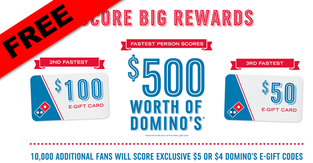 Free Domino S Pizza Gift Card