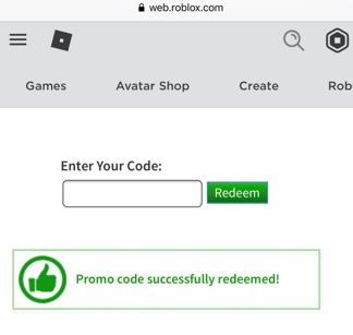 Redeem Roblox Promotions Code