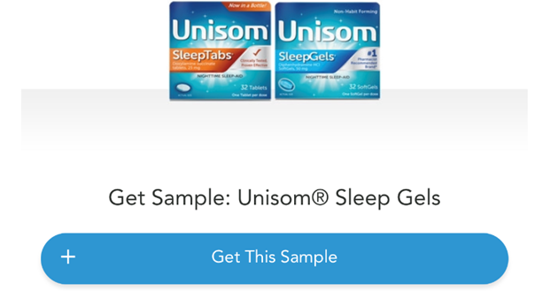 free unisom sleep gel samples