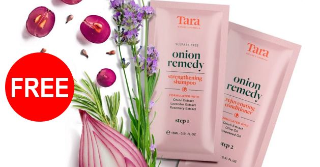 free tara nature formula onion remedy hair product samples
