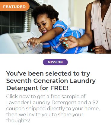 free seventh generation lavender detergent