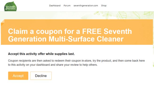 seventh generation cleaner free