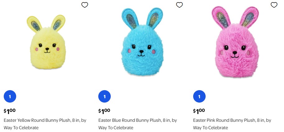 1 dollar plush at walmart