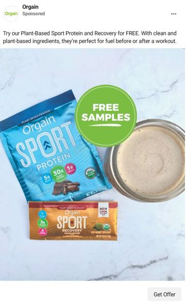 free orgain protein recovery samples