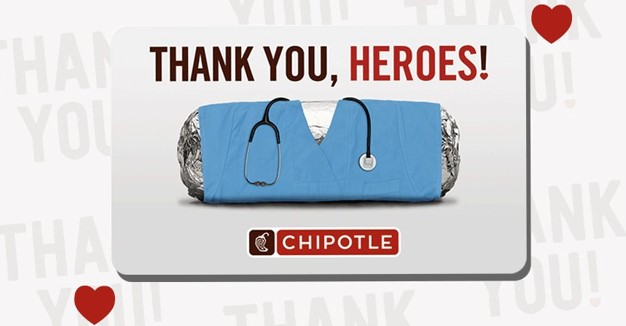 free chipotle burrito healthcare workers