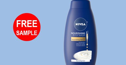 free nivea nourishing body wash sample