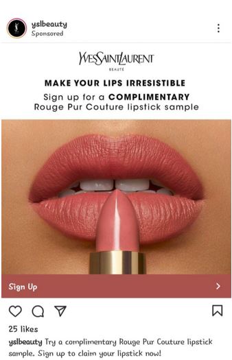 free ysl lipstick