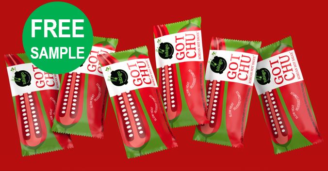 free bibigo hot sauce sample