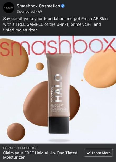 free smashbox halo sample