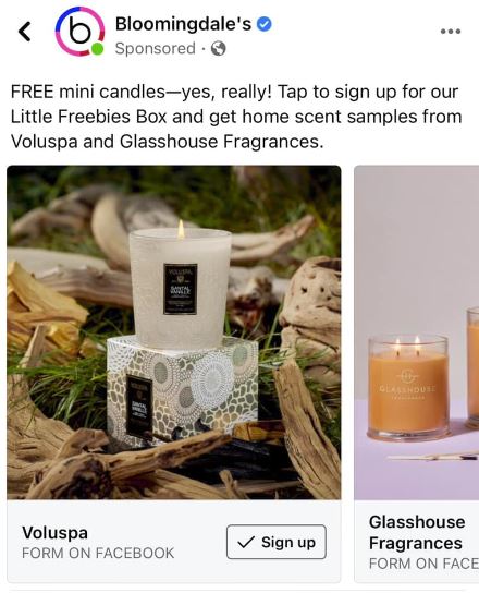 bloomingdales candle box freebie