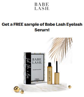 free babe lash serum sample