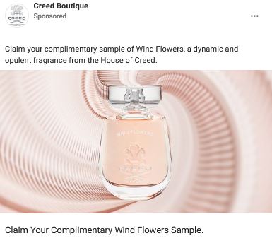 creed boutique wind flowers sample free