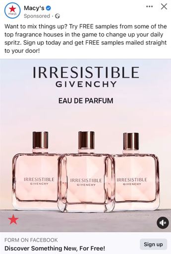 free macys samples fragrance 0622