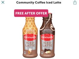 free community coffee iced latte ibotta