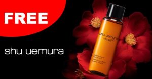 free shu uemura butterly cleansing oil