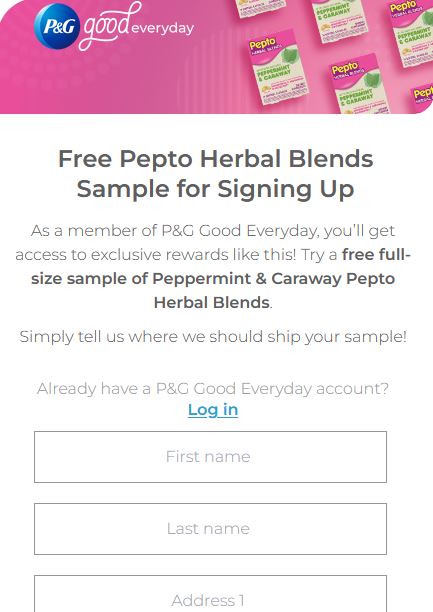 free pg pepto peppermint sample