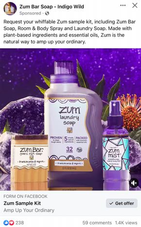 free zum bar sample kit