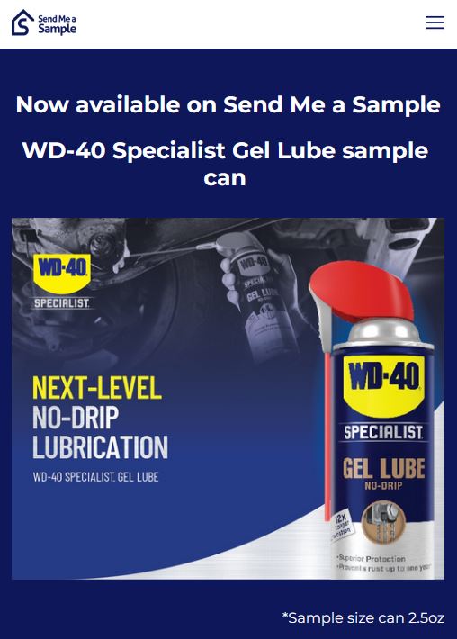 free wd40 sample sendmeasample