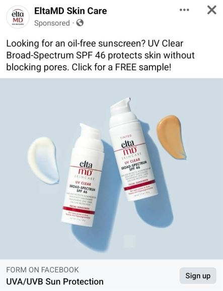 free elta md sunscreen sample