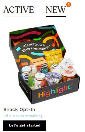 free snack highlight box