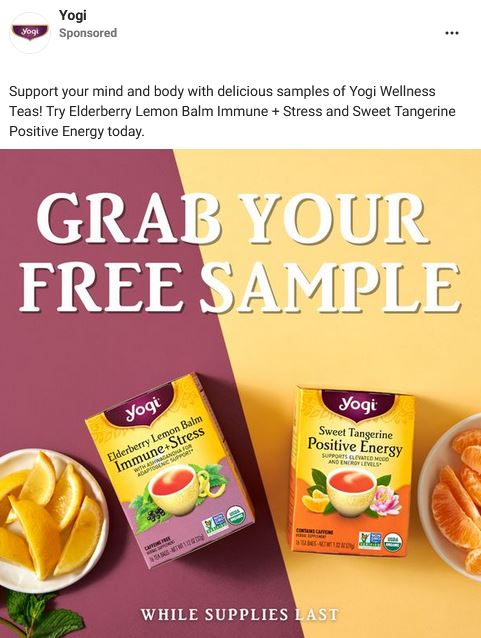 free yogi wellness teas