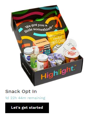 highlight snack box free