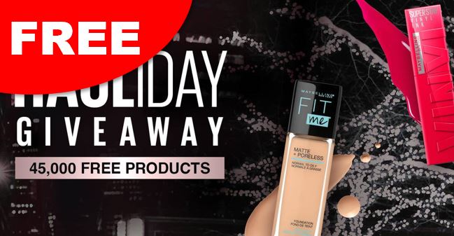 free maybelline hauliday giveaway