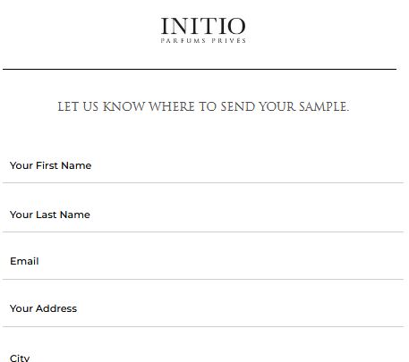 free initio perfume sample