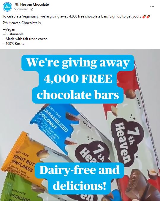 free 7th heaven chocolate bar