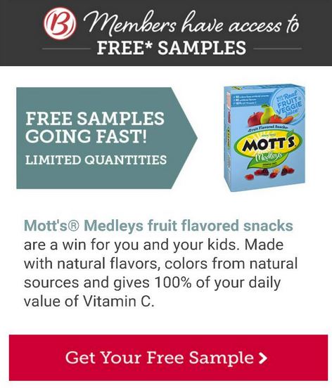 free betty crocker motts sample