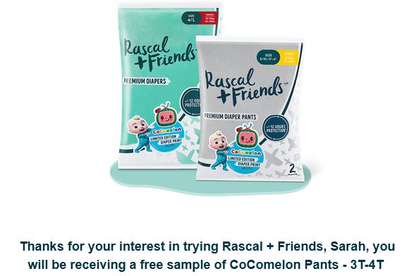 free rascal friends diapers training pants