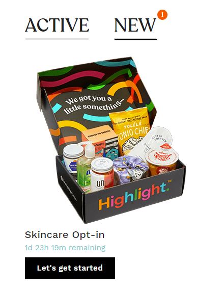 free skincare box highlight