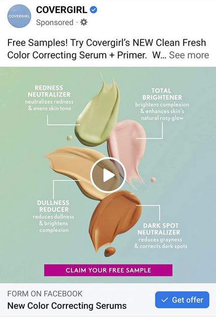 free covergirl color correcting primer