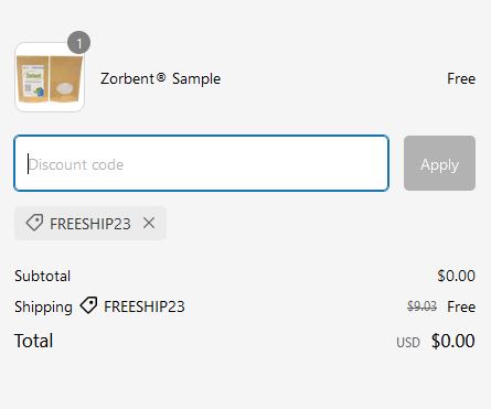 free zorbent sample