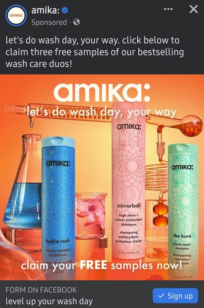 free amika care duos samples