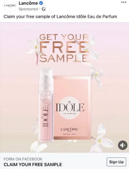 free lancome idole sample