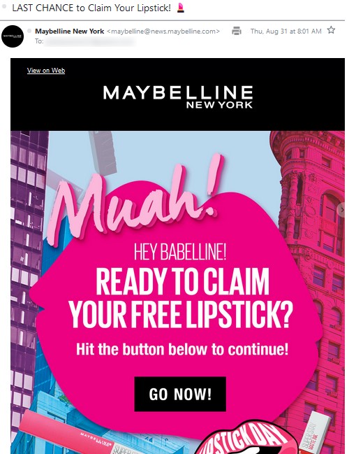 free maybelline lip product2