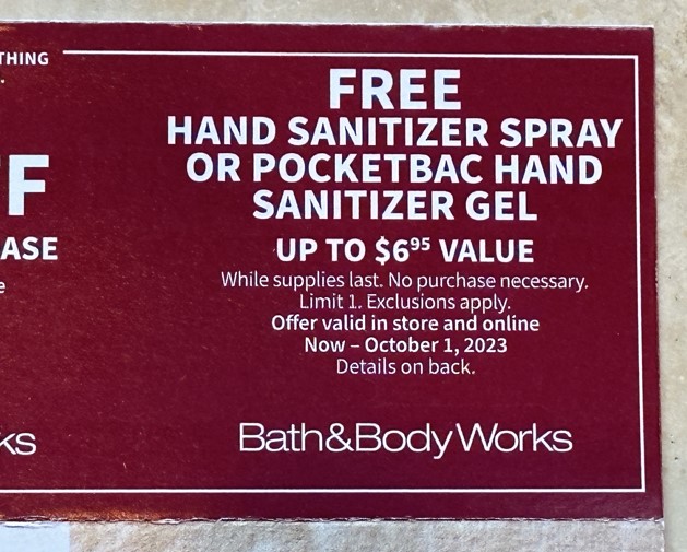 free bath body works hand sanitizer