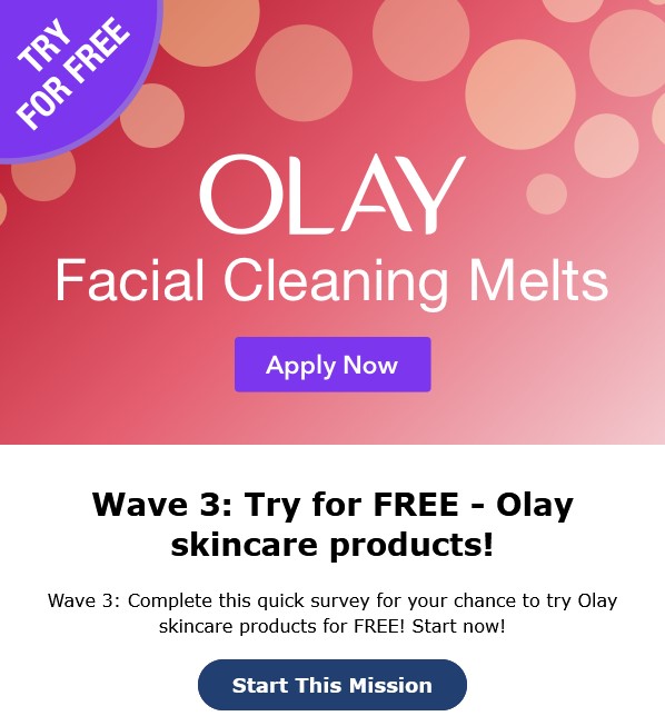 free olay facial cleaning melts