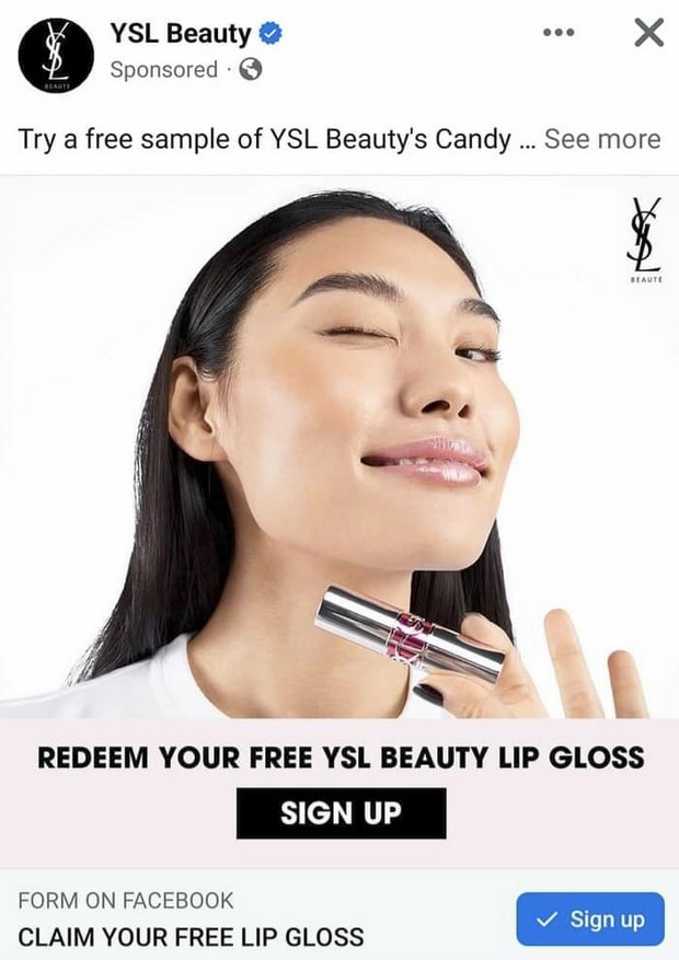 free ysl lip gloss sample 0923