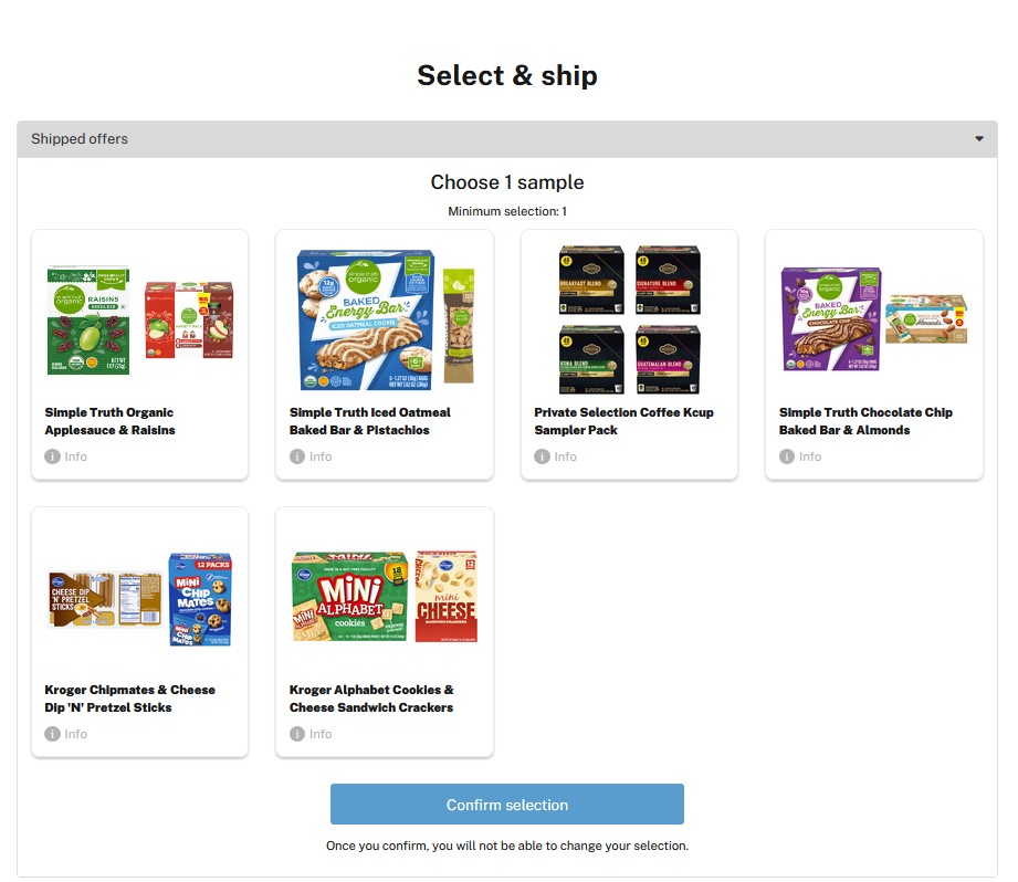 FREE Kroger Snack Sample Box