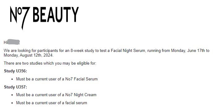 free no7 serum