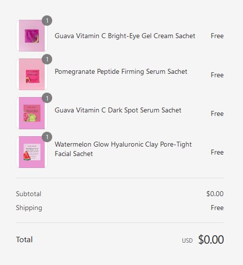 free glow recipe samples