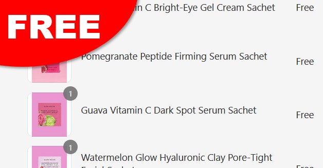 free glow recipe skincare samples
