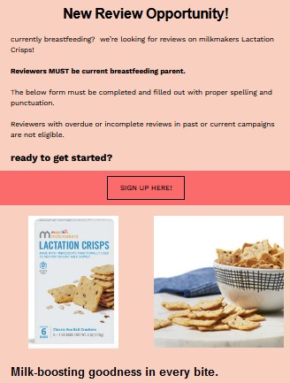 free munchkin lactation crisps