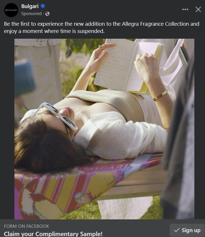 free bulgari allegra fragrance sample